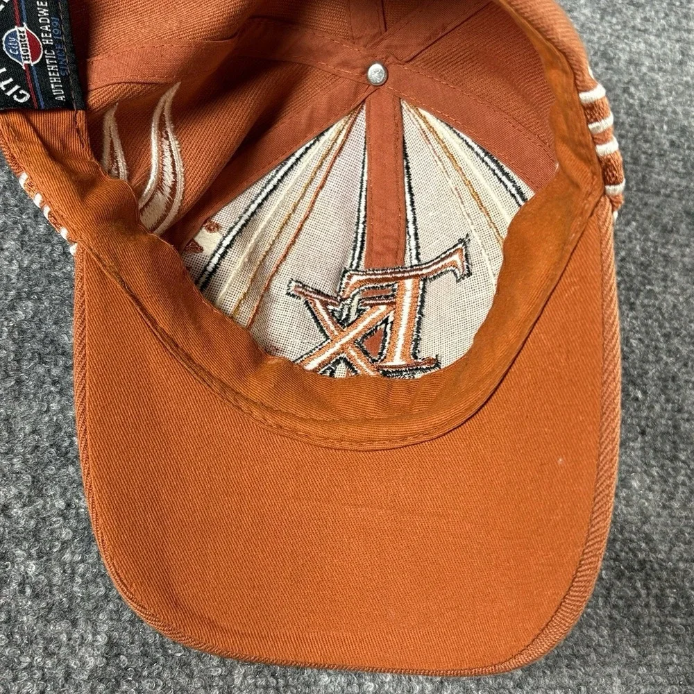 Vintage Texas Longhorns TX Ball Cap Hat Orange‎ Y2K Streetwear NCAA Athletic